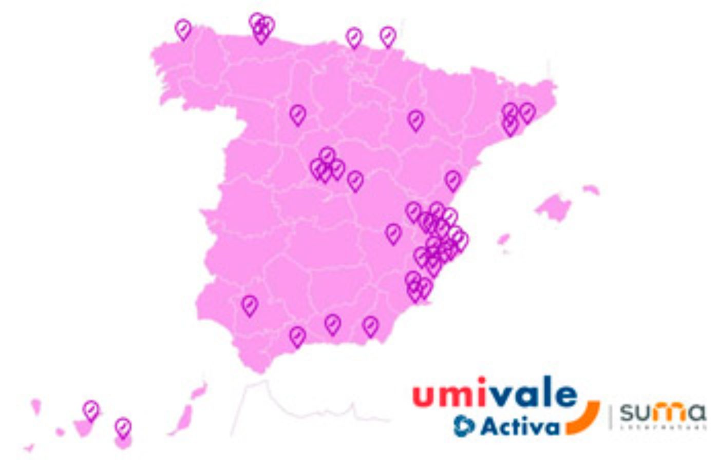 mapa umivale puntos violeta