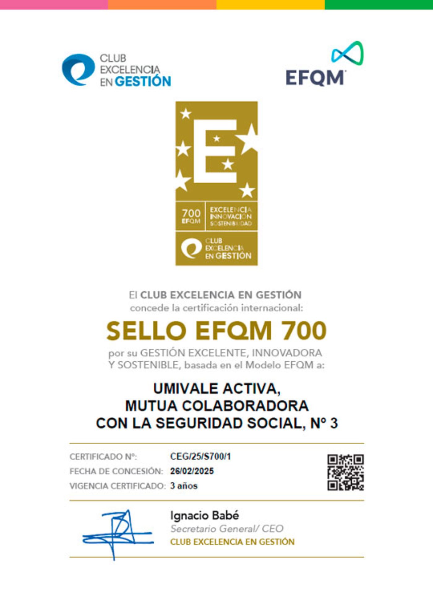 Sello EFQM 2025