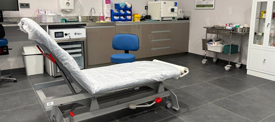 Sala de curas de la clínica Umivale Activa en Albacete