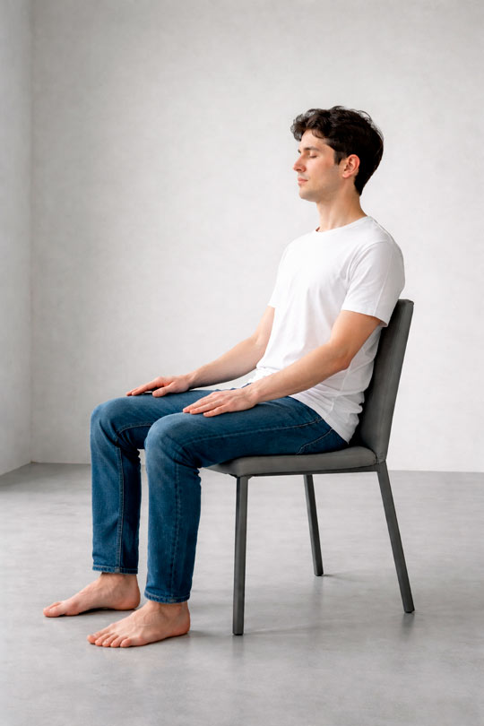 Persona nerviosa tapándose la boca