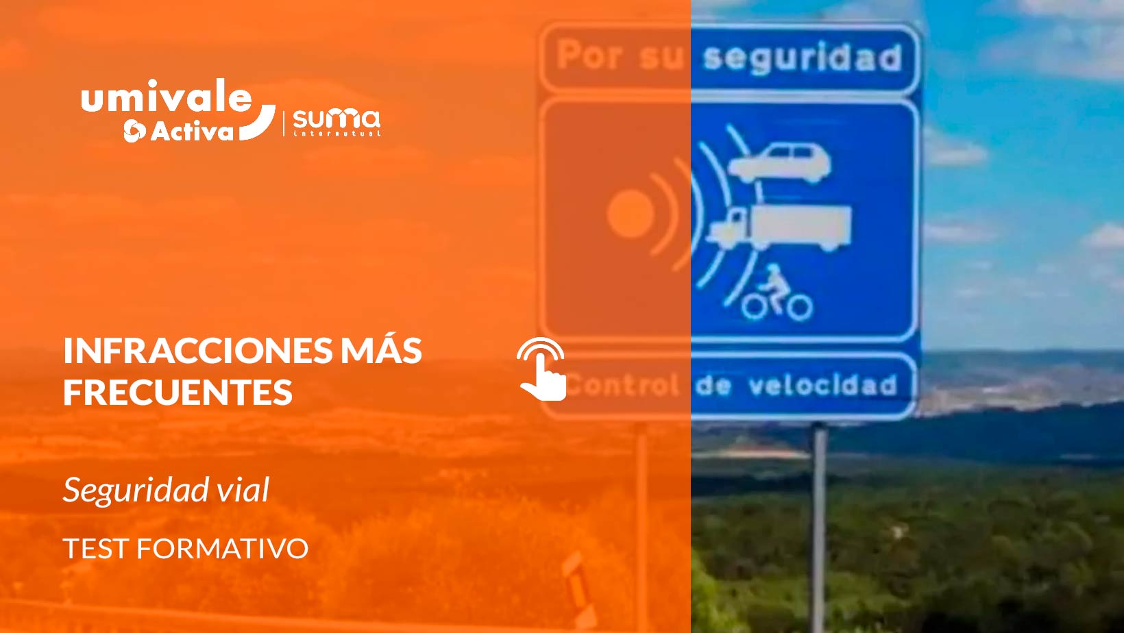 Señal de radar en una autovia