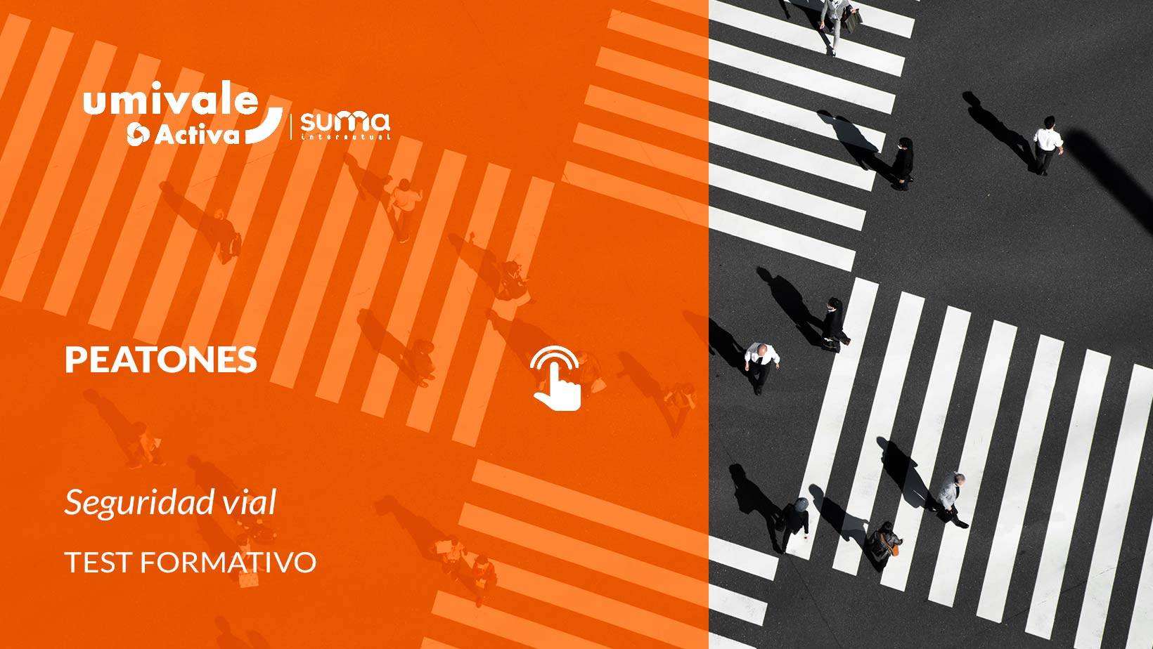 Siluetas de personas cruzando un paso de peatones en la ciudad.