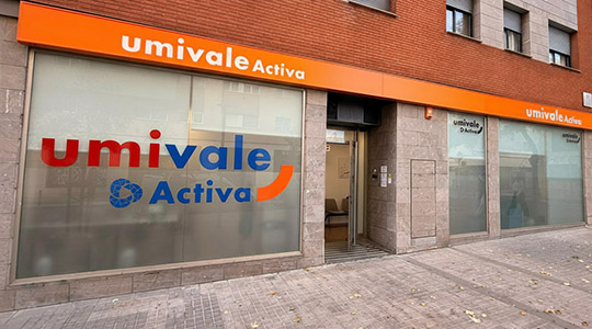 Fachada de la delegación administrativa de Umivale Activa en Sabadell
