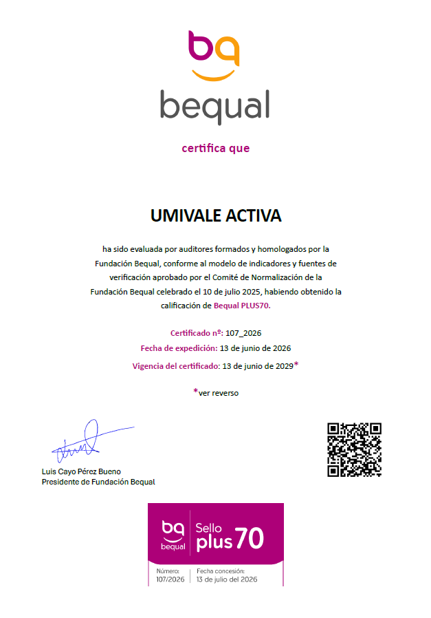 Certificado Bequal plus70 Certificado Bequal plus70